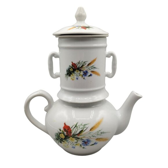 Teapot Infuser Strainer Lid BIA Cordon Bleu French Ceramic 4 Pc Hard to Find - Picture 1 of 10